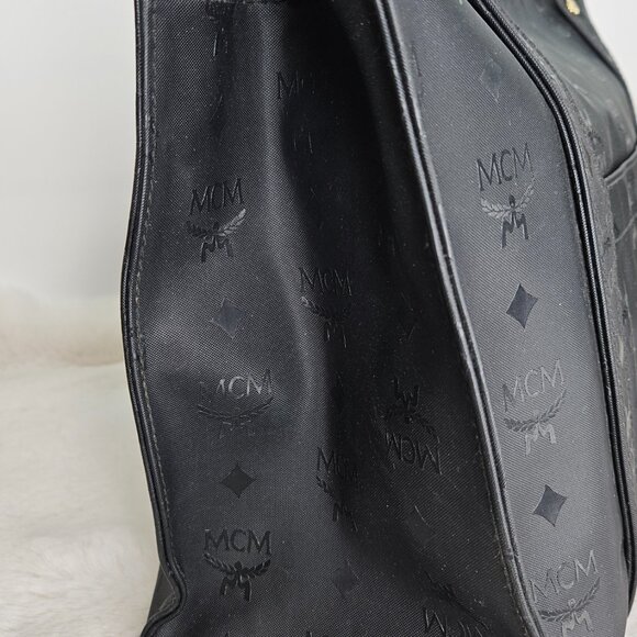 MCM Black Visetos Shopper Bag - Picture 8 of 17